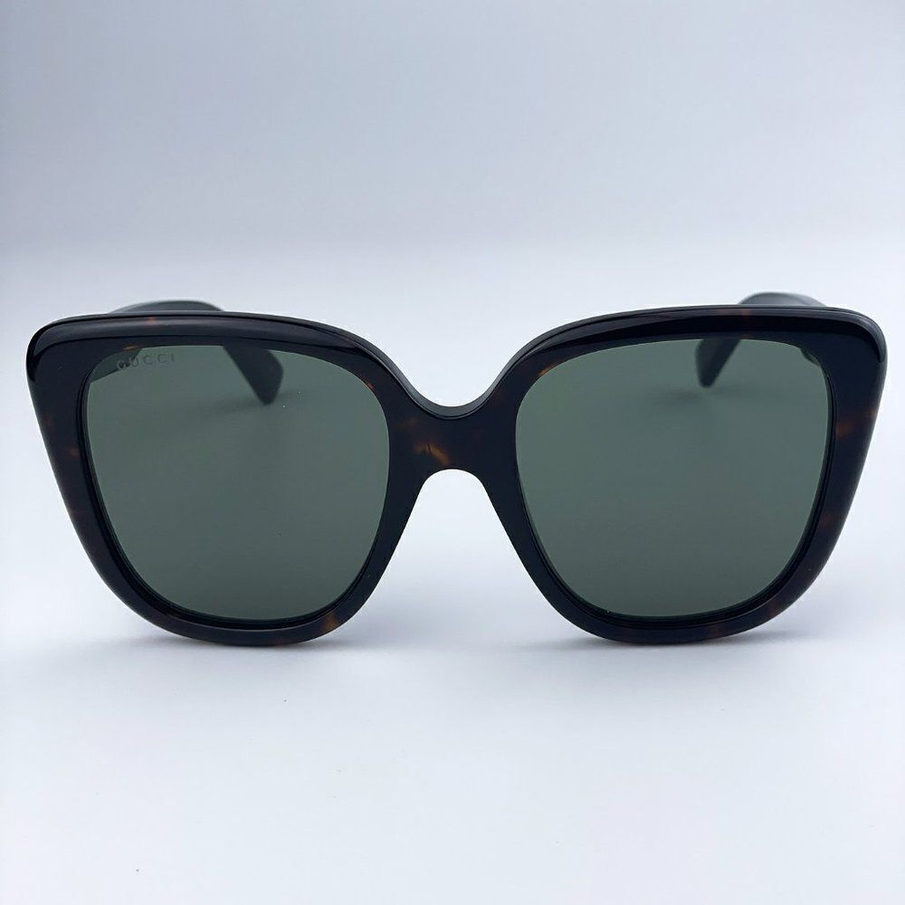 SALE! NEW Gucci GG1169S 003 Havana Green Square Oversized Women Sunglasses - Picture 4 of 12